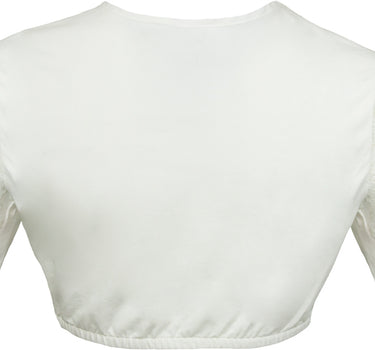 Bergweiss Trachten Hochgeschlossene Damen Spitzen Dirndlbluse Xia - Ecru