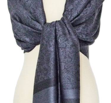 Halstuch aus Viscose - Stola Schal 185 x 70 cm | Anthrazit
