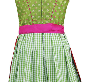 Isar-Trachten Jugend Dirndl "Clarissa" | Grün Pink