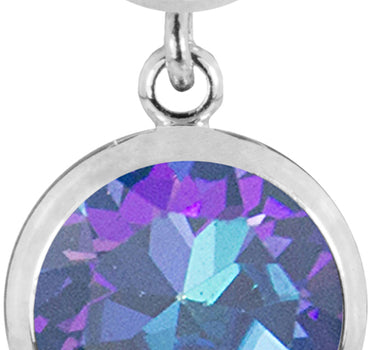 LUISIA Ohrringe "Fjella" mit zwei Kristallen von Swarovski - Silber / Royal Blue Delite