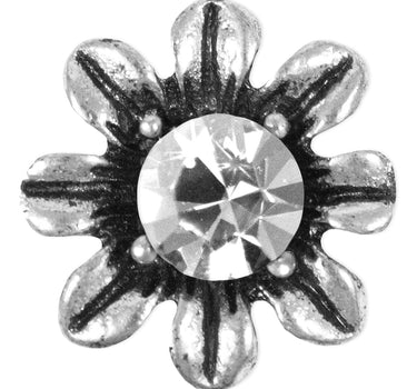 Blumen Collier mit Ohrhängern - Kristall