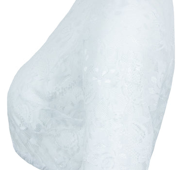 Pierre Marcel Damen Halbarm Spitzen Dirndlbluse Ylvie mit Stehkragen - Weiß