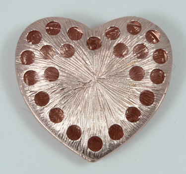 Magnet Brosche Tuchhalter - Roségold Herz Ornament