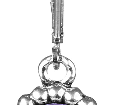 Ohrringe Aurelia mit rundem Anhänger und Kristallen von Swarovski® - Flieder