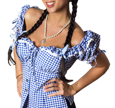 Trachten Bluse Liesl Blau