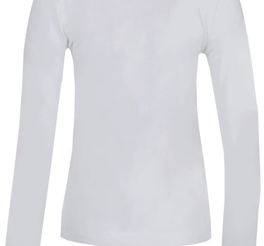 Piz Palü Damen Langarmshirt "Gerach" mit  Hirsch Stickerei  | 010025 - Weiß