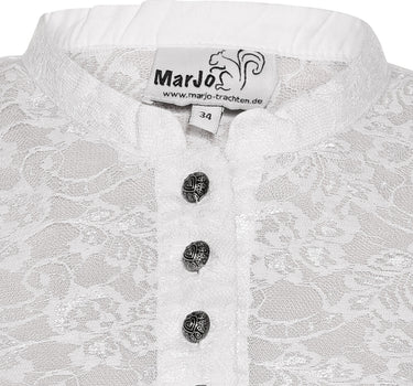 MarJo Dirndlbluse "Delrose-Eva" mit Flügelarm | Creme