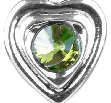 LUISIA® Ohrringe Lisanne Herzanhänger mit Kristallen von Swarovski® - Hellgrün