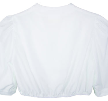 Pierre Marcel Seidige Damen Dirndlbluse Melina mit V-Ausschnitt - Weiß