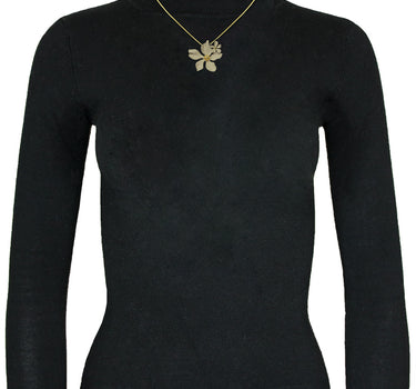 LUISIA Halskette Nelia mit Blumen - 16 Karat vergoldet Sand