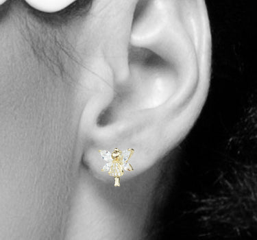 LUISIA Ohrstecker "Kleine Elfe vergoldet" mit Zirkonia YG042791 - 925 Sterling Silber