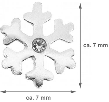LUISIA Ohrstecker Schneeflocke mit Kristall von Swarovski - 925 Sterling Silber - Kristall