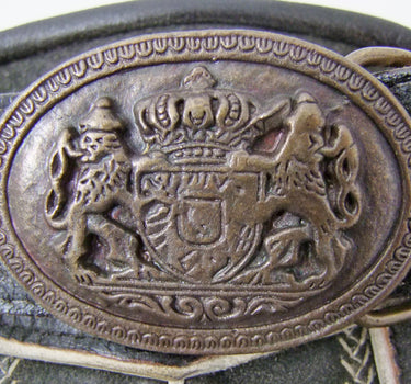 MADDOX Kurze Lederhose "Ammersee" mit Gürtel | Antik Smoke