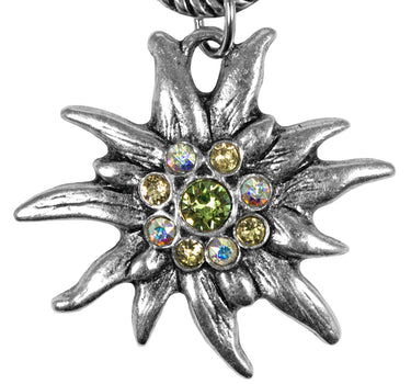 Charivari Kette mit Edelweiß - Hellgrün