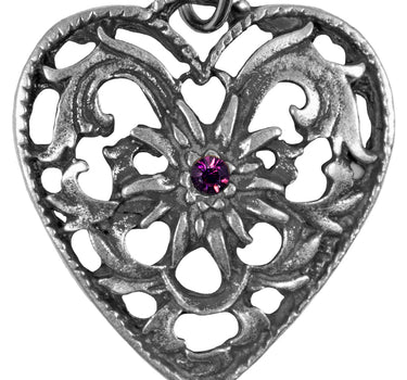 Charivari Kette mit Herz - Pflaume