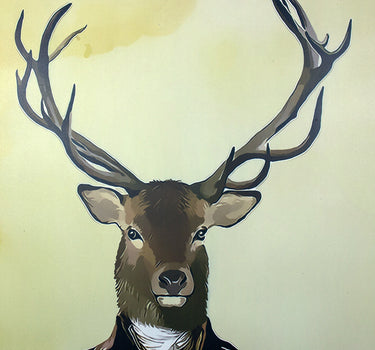 Wandbild Sir Hirsch - 60 x 80 cm