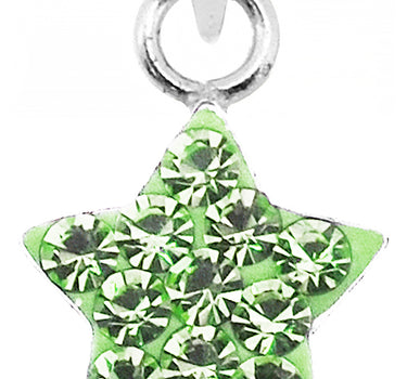 LUISIA® Kettenanhänger Stern mit Kristallen von Swarovski® - 925 Sterling Silber - Hellgrün
