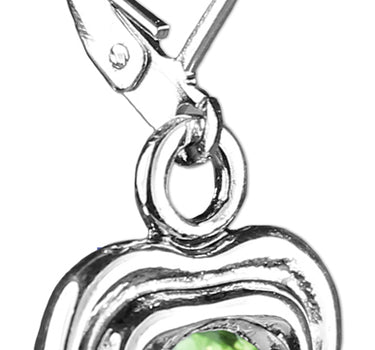 LUISIA® Ohrringe Lisanne Herzanhänger mit Kristallen von Swarovski® - Hellgrün