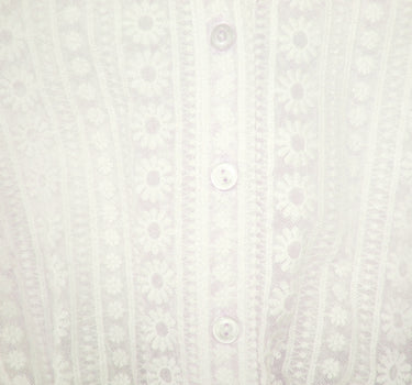 Pierre Marcel Hochgeschlossene Damen Dirndlbluse Anna mit Blümchen - Creme