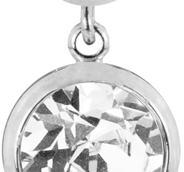 LUISIA Ohrringe "Fjella" mit zwei Kristallen von Swarovski - Silber / Crystal