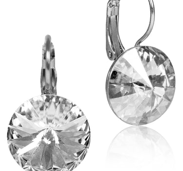 LUISIA® 12 mm Ohrringe Rivoli mit Kristallen von Swarovski® - Crystal / Kristall