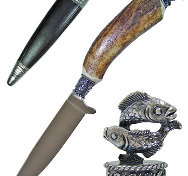 Funk Hirschhorn Trachtenmesser mit Zierfigur | Fische