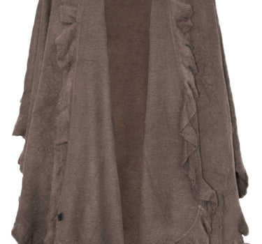 Dirndltuch Strick Stola in Taupe