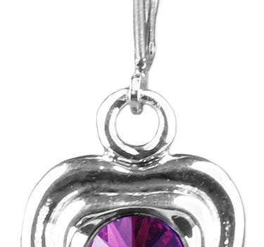 LUISIA® Ohrringe Lisanne Herzanhänger mit Kristallen von Swarovski® - Pink