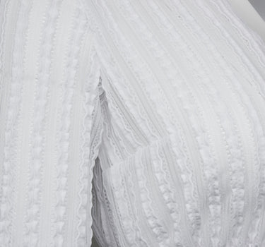 Pierre Marcel Damen Halbarm Spitzen Dirndlbluse Liora mit Stehkragen - Weiß