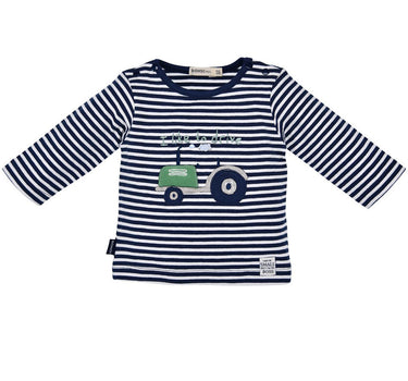 BONDI Baby Kleinkinder Langarmshirt "Traktor" 93680 - Navy / Weiß | Jungen Pullover