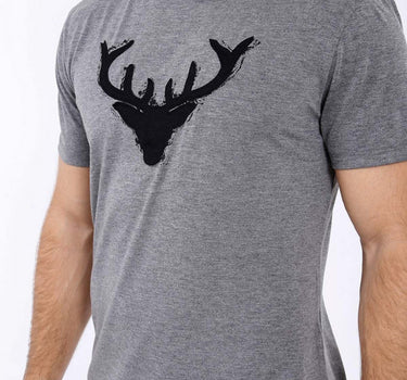 Krüger BUAM T-Shirt Wilder Hirsch - Grau