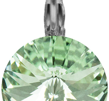 LUISIA 14 mm Ohrringe Rivoli mit Kristallen von Swarovski - Chrysolite / Lindgrün