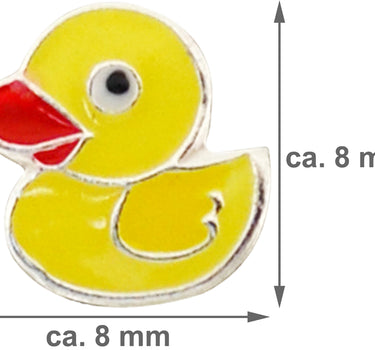 LUISIA Ohrstecker "Kinder Ohrringe Gelbe Ente" 925 Silber