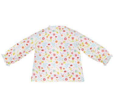 BONDI Langarmshirt "Blümchen und Käfer" 93692 - Weiß / Bunt | Pullover