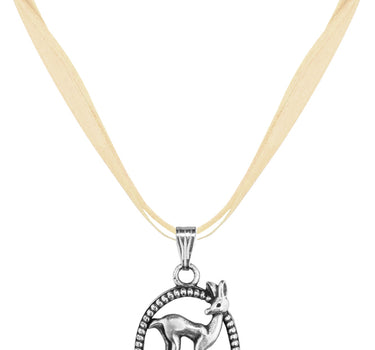 LUISIA Halskette Valentina Reh mit Kristallen von Swarovski - Hellbraun