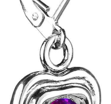 LUISIA® Ohrringe Lisanne Herzanhänger mit Kristallen von Swarovski® - Pink