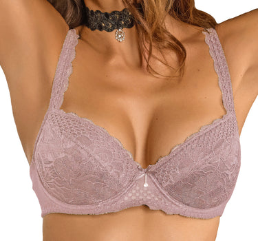 Nina von C. Push Up BH mit Spitze | Mauve Flieder