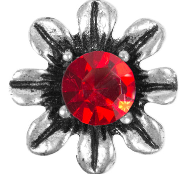 Blumen Collier mit Ohrhängern - Rot