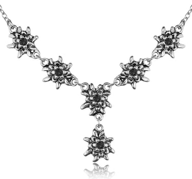 LUISIA® Edelweiß Collier Emilia mit Kristallen von Swarovski® - Jet / Schwarz