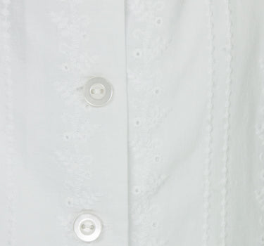 Isar-Trachten Kinder Bluse "Marie" mit Stickereien 44962 | Weiß