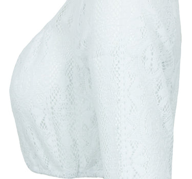 Pierre Marcel Damen Halbarm Spitzen Dirndlbluse Josy mit Herzausschnitt - Weiß