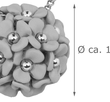 LUISIA Halskette Mia mit Blüten Kugel  - 16 Karat vergoldet Altrosa