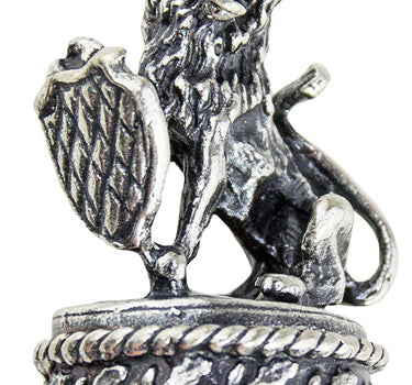 Funk Hirschhorn Trachtenmesser mit Damastklinge und Zierfigur | Bayerischer Löwe