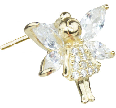 LUISIA Ohrstecker "Kleine Elfe vergoldet" mit Zirkonia YG042791 - 925 Sterling Silber