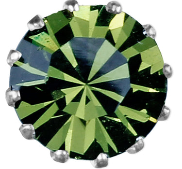 LUISIA® Ohrringe Grazia mit Kronen Anhänger und Kristall von Swarovski® - Olivgrün