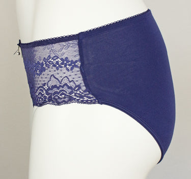 Nina von C. Bikinislip mit Spitze | Lapis Tiefblau