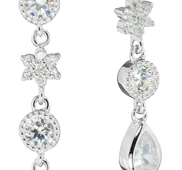 LUISIA® Ohrhänger "Sterne und Tropfen" mit Zirkonia 66986 - 925 Silber Ohrringe