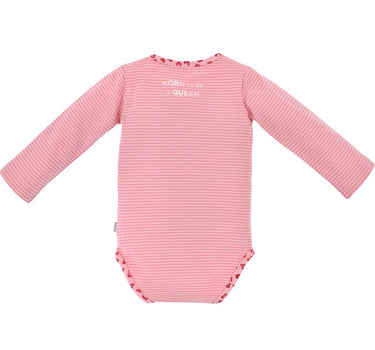 BONDI Baby Langarmbody "Mom's Princess" geringelt 86514 | Rosa