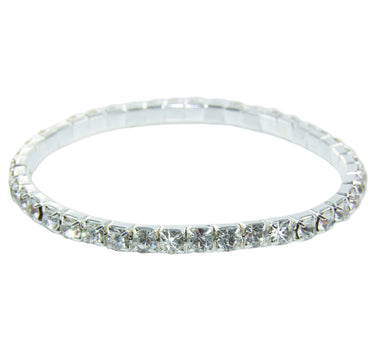 Silbernes Strass Armband Brilliance | 1-Reihig