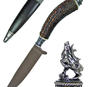 Funk Hirschhorn Trachtenmesser mit Zierfigur | Hirsch